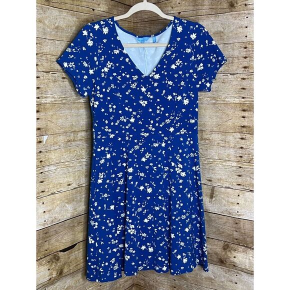 DRAPER JAMES FIT & FLARE GRACELAND BLUE FLORAL LOVE CIRCLE COLLECTION DRESS - Picture 4 of 8